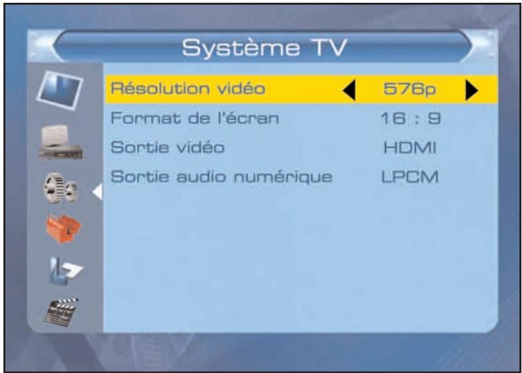 SERVIMAT TNT63HDU - CONFIGURATION SYSTEME (menu Système TV) - 1