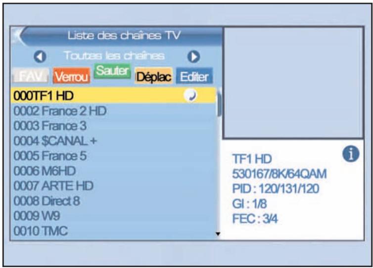 SERVIMAT TNT63HDU - LISTE DES CHAINES (chaîne sautée) - 1