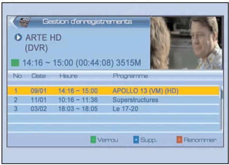 SERVIMAT TNT63HDU - GESTION DES ENREGISTREMENTS (réalisés à partir de l'adaptateur) - 1