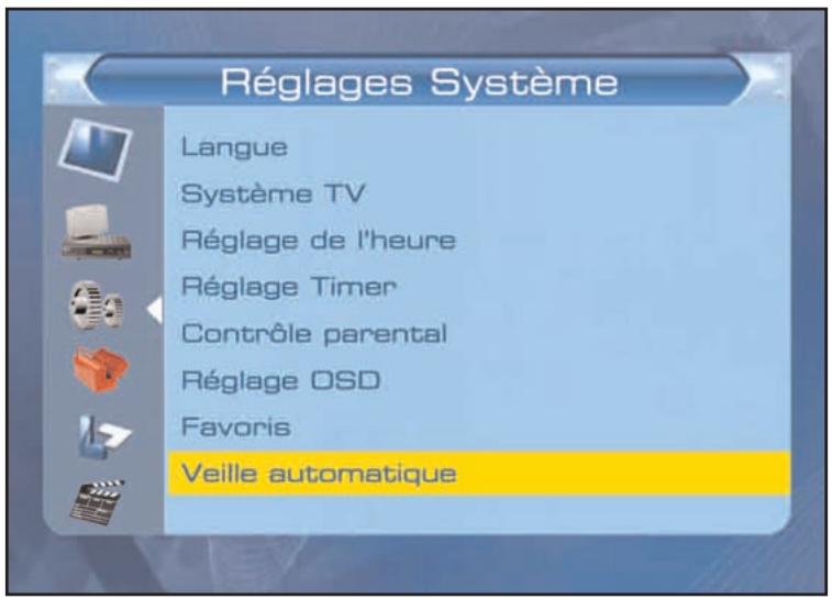 SERVIMAT TNT63HDU - CONFIGURATION SYSTEME (veille automatique) - 1