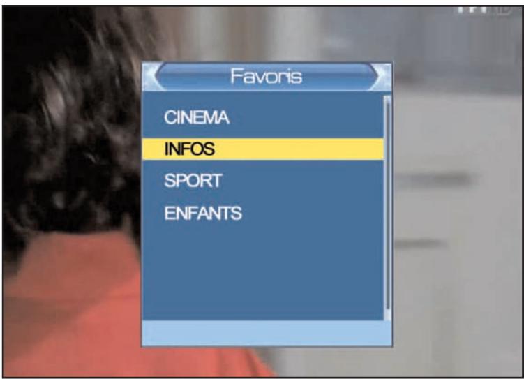 SERVIMAT TNT63HDU - LE MENU LISTE DES FAVORIS - 1