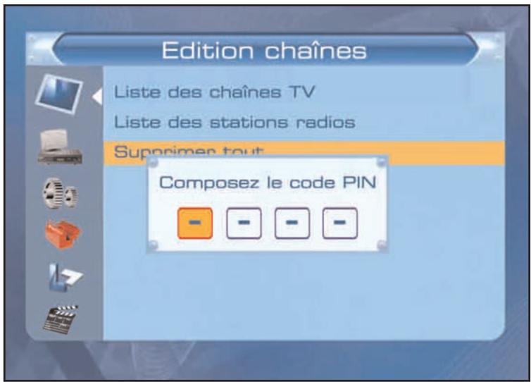 SERVIMAT TNT63HDU - LISTE DES CHAINES (Tout Effacer) - 1