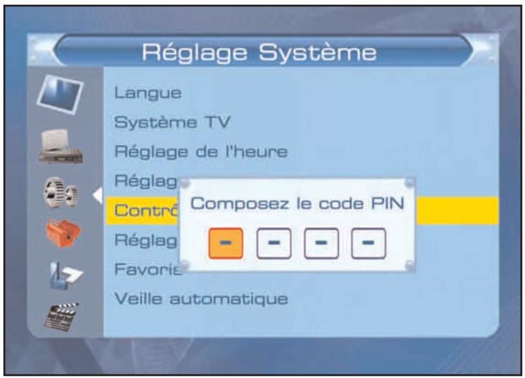 SERVIMAT TNT63HDU - CONFIGURATION SYSTEME (menu pin contrôle parental) - 1