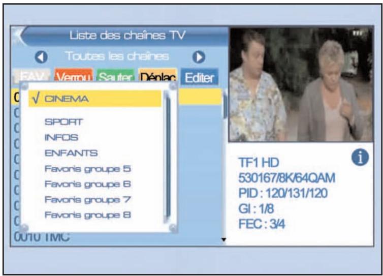 SERVIMAT TNT63HDU - LISTE DES CHAINES (intégrer une chaîne dans une liste de favors) - 1
