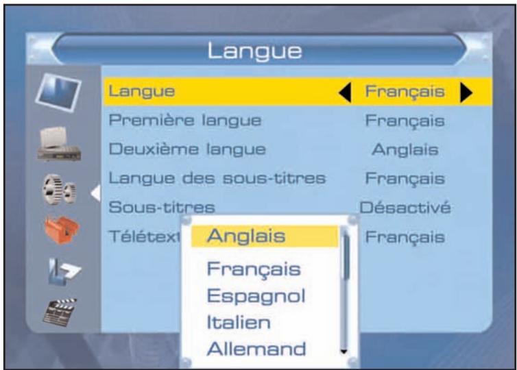 SERVIMAT TNT63HDU - CONFIGURATION SYSTEME (menu Langue) - 1