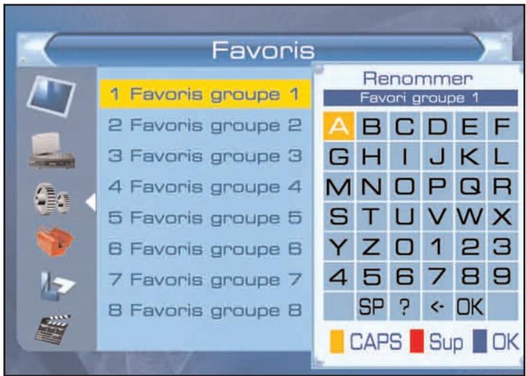 SERVIMAT TNT63HDU - CONFIGURATION SYSTEME (renommer les listedes de favorsis) - 1