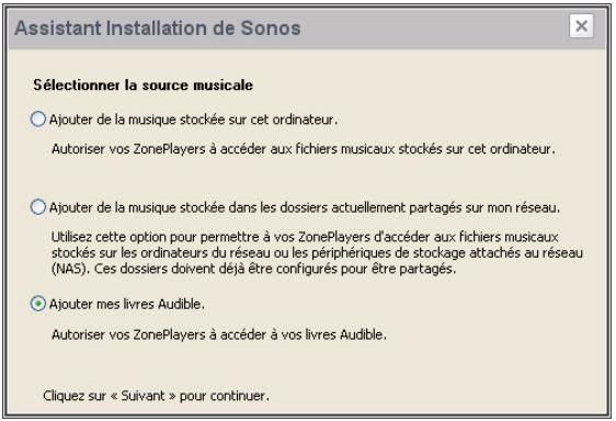 SONOS MULTI-ROOM MUSIC SYSTEM - Ajout d'un compte Audible - 1
