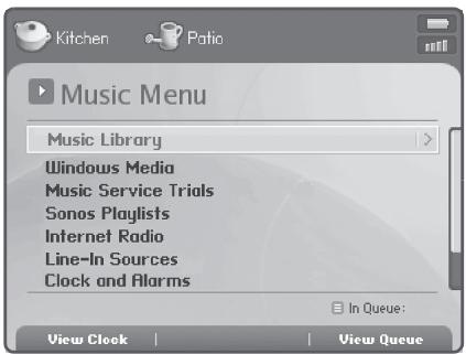 SONOS ZONEPLAYER 120 - Music menu - 1