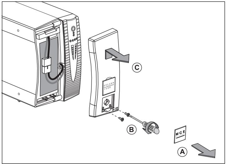MGE UPS SYSTEMS PULSAR EVOLUTION 800 - Démontage du module batterie - 2