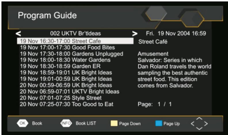 CALIBER PDVBT 101 - EPG (guide électronique des programmes) - 1
