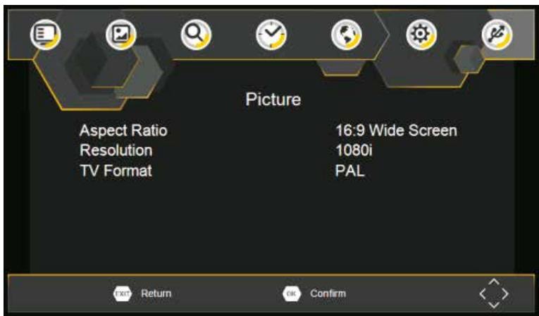 CALIBER PDVBT 101 - Configuración deImagen - 1