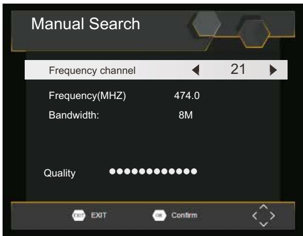 CALIBER PDVBT 101 - Manual Search - 1