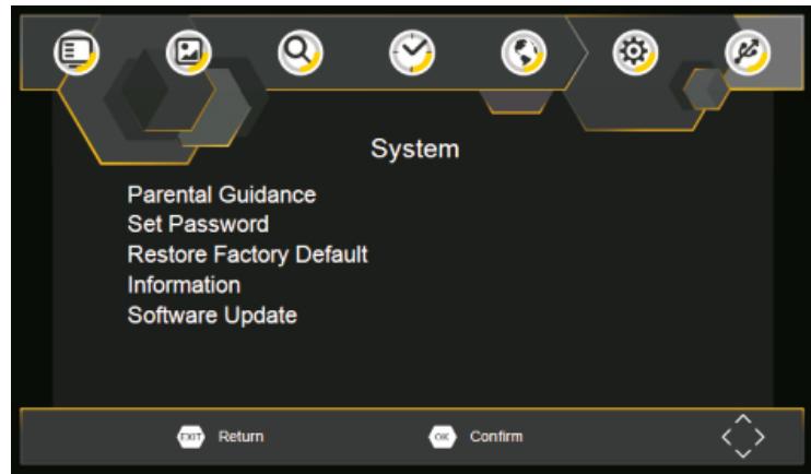 CALIBER PDVBT 101 - Systemeinstellungen - 1