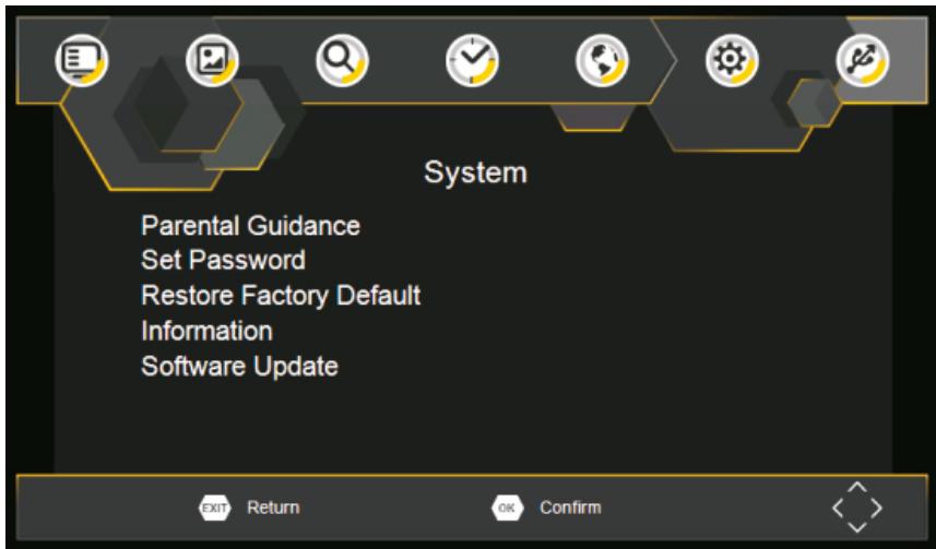 CALIBER PDVBT 101 - System Setting - 1