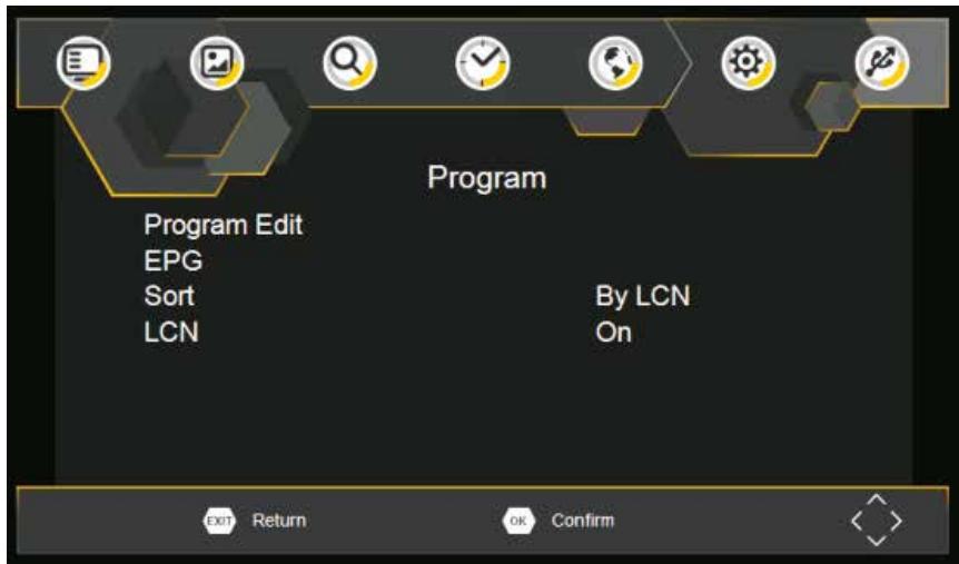 CALIBER PDVBT 101 - Program Manage Settings - 1