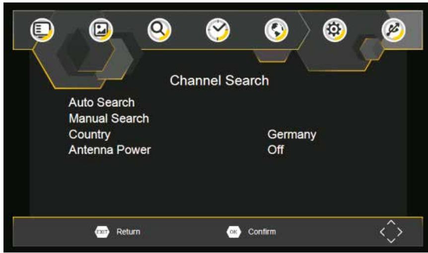 CALIBER PDVBT 101 - Channel search - 1