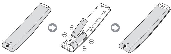 SAMSUNG UE49MU7075, UE55MU7075 - Sette i batterier i Samsung Smart Remote - 1