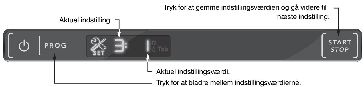 ASKO DWC 5916 XXLS - Gør sæledes for at Åbne menuen for indstillinger: - 2