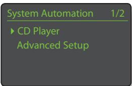 NAIM SUPERUNITI - Le menu Automatisation système (Automatisat. Syst.) - 1