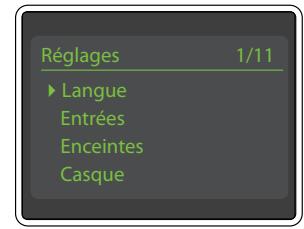 NAIM SUPERUNITI - Ecran d'affichage en façade (mode réglages) - 1