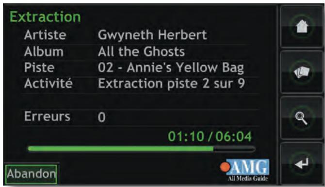 NAIM UNITISERVE-SSD - L'écran Extraction - 1