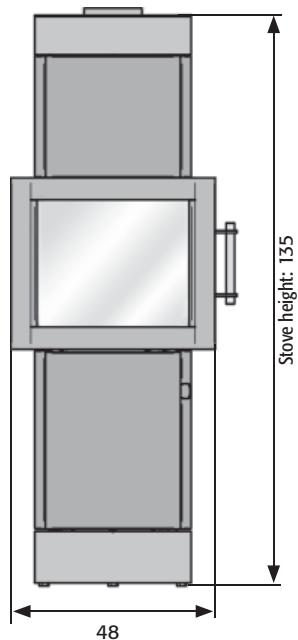 Stove height: 135 48