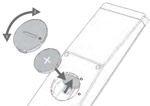 LOEWE SOUNDVISION - Batterijen installeren - 1