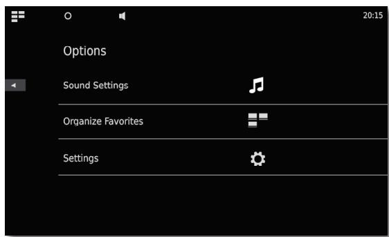 LOEWE SOUNDVISION - Options menu - 1