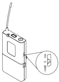 SHURE PGX WIRELESS - Port de l'émetteur de poche - 3