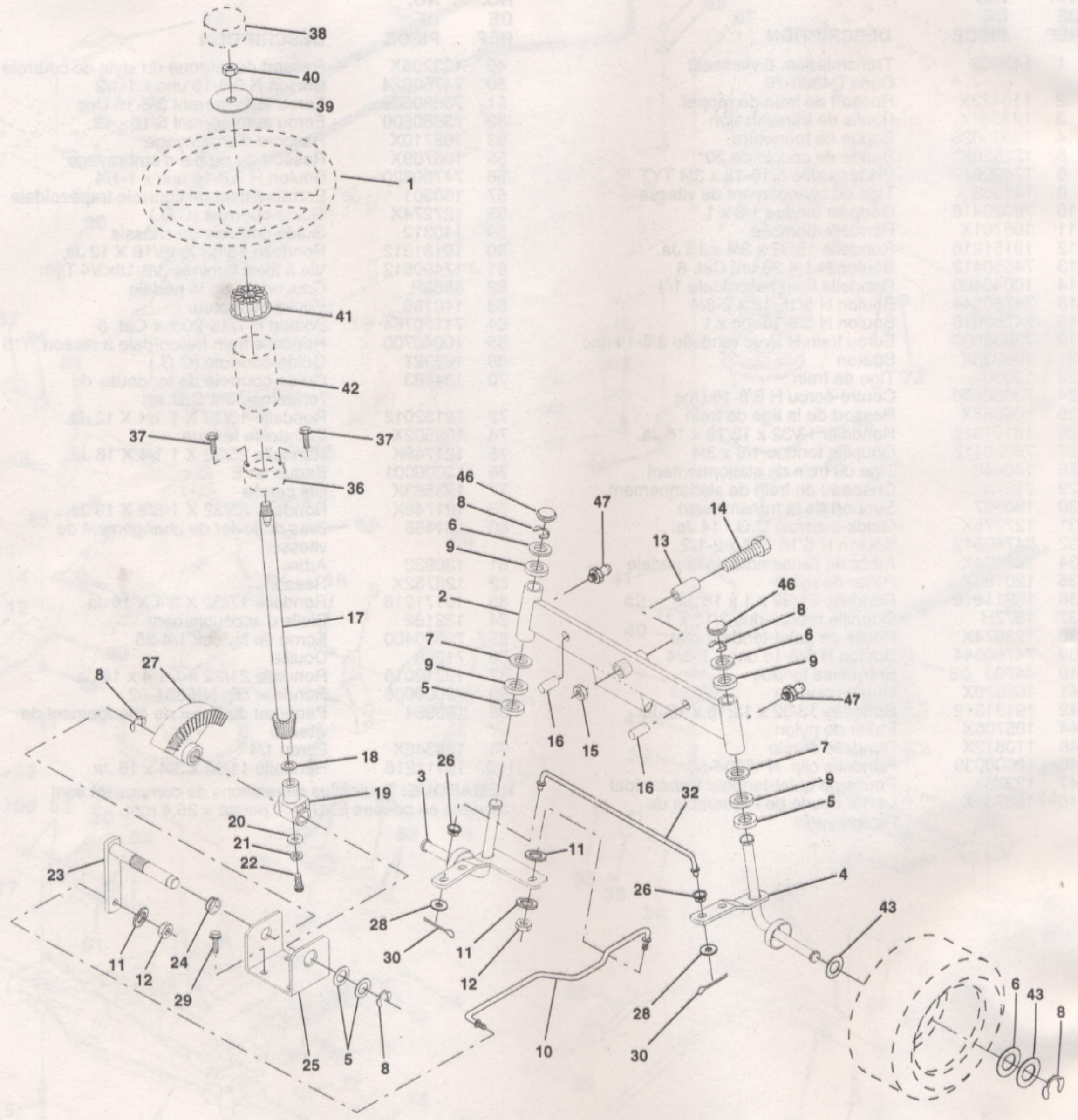 AYP BM1238B - Titre corrigé : Tracteur de 12 C. V. de 38 po. -- Numéro de modèle BM1238B Ensemble de la direction - 1