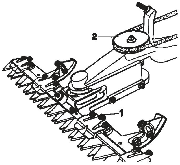 EUROSYSTEMS P55 - - Réglage de la hauteur de la barre de coupe (Fig. 9) - 1