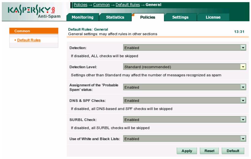 KASPERSKY ANTI-SPAM FOR LINUX - Section General - 1