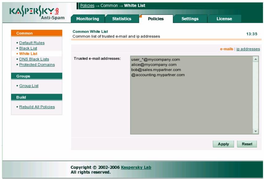 KASPERSKY ANTI-SPAM FOR LINUX - Administration des listedes "blanche" et "noire" - 2