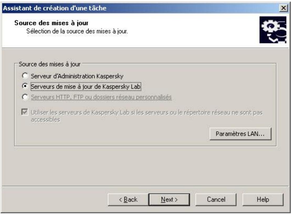 KASPERSKY ANTI-VIRUS FOR STORAGE - Creation d'une TACHE dans kaspersky administration KIT - 2