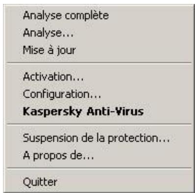 KASPERSKY ANTI-VIRUS FOR WINDOWS SERVER - MENU CONTEXTUEL - 1