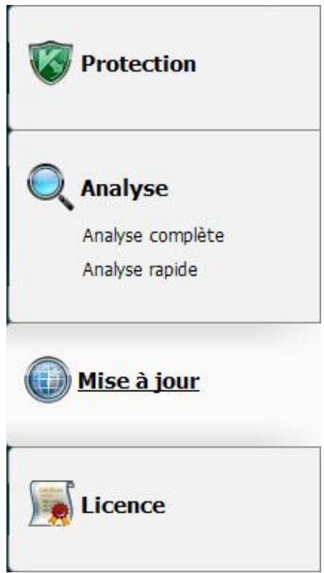 KASPERSKY ANTI-VIRUS FOR WINDOWS SERVER - FENETRE PRINCIPALE DE L'APPLICATION - 2