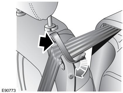 JAGUAR XK 2008 - Guide de retenue de ceinture de sécurité - 1