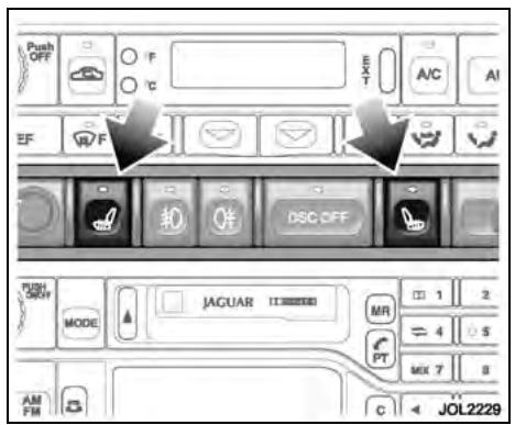 JAGUAR XK8 2004 - Basculement du dossier - 1