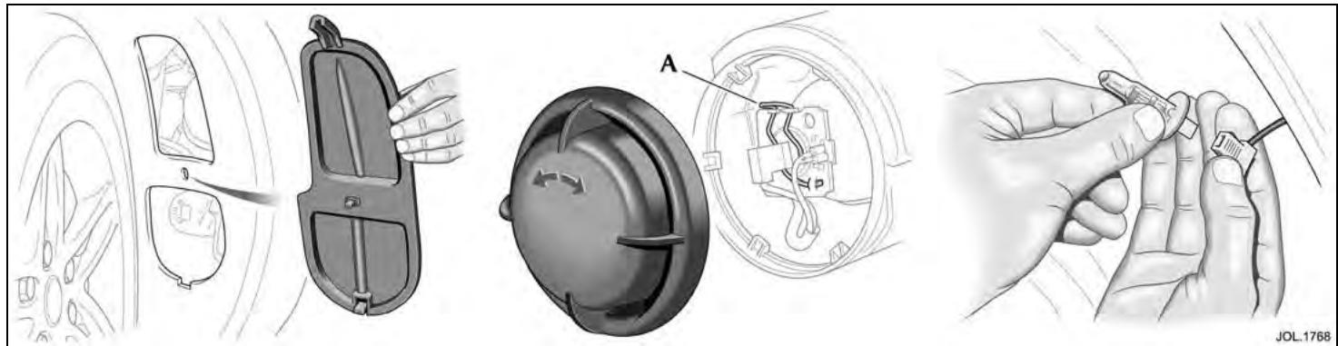JAGUAR XK8 2004 - Feux de position avant - remplacement de l'ampoule (d) - 1