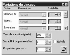 PAINT SHOP PRO PAINT SHOP PRO 9 - Palette Variations du pinceau - 1