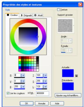 PAINT SHOP PRO PAINT SHOP PRO 9 - Onglets de la palette Styles et textures - 3