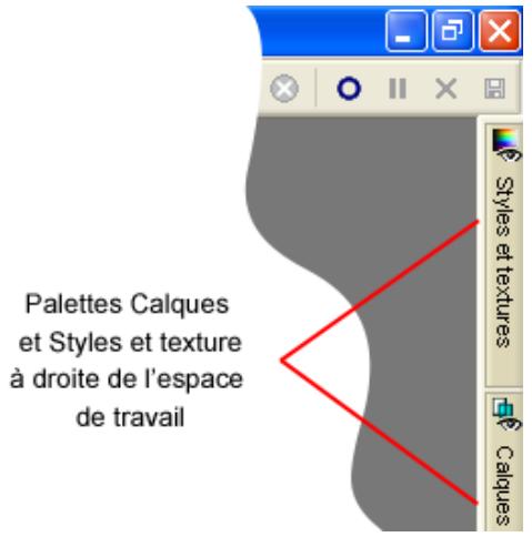 PAINT SHOP PRO PAINT SHOP PRO 9 - Lorsque la palette est ancree : - 1