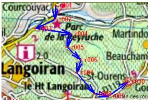 IGN E VADEO X - Creer une route sur la carte - 2