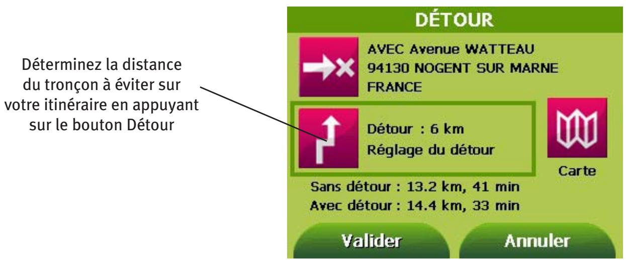IGN EVADEO - e) Détour : (mode navigation routière uniquement) - 1