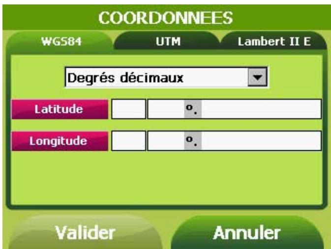 IGN EVADEO - g) Coordonnées : - 2