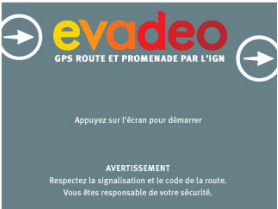 IGN EVADEO - a) Ecran de lancement - 1