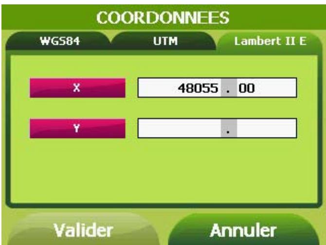 IGN EVADEO - g) Coordonnées : - 1