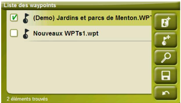 IGN EVADEO M35 - Listede waypoints - 1