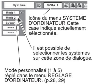 LOGICOM-SANYO PLC-XW57 - Sélection manuelle du système d'ordinateur - 2