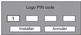 LOGICOM-SANYO PLC-XW57 - Boîte de dialogue Verrouiller le code PIN logo - 1